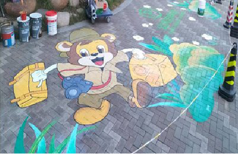 小金夏季画地面彩绘会遇到的问题