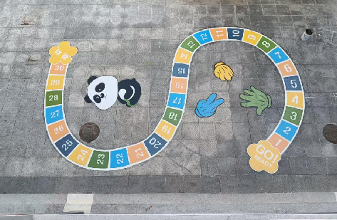 小金地面游戏彩绘