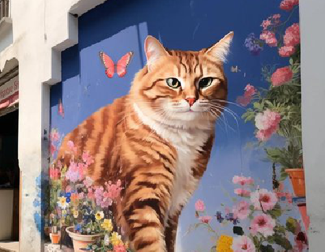 小金自己绘制有个性的手绘墙