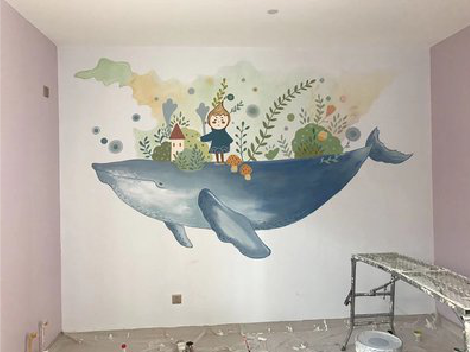 小金手绘墙的特点及优势。